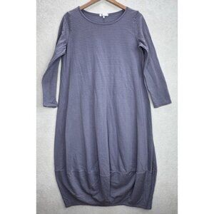 Kleen Women's Purple Stripe Stretch Knit Lagenlook Dress Size Medium